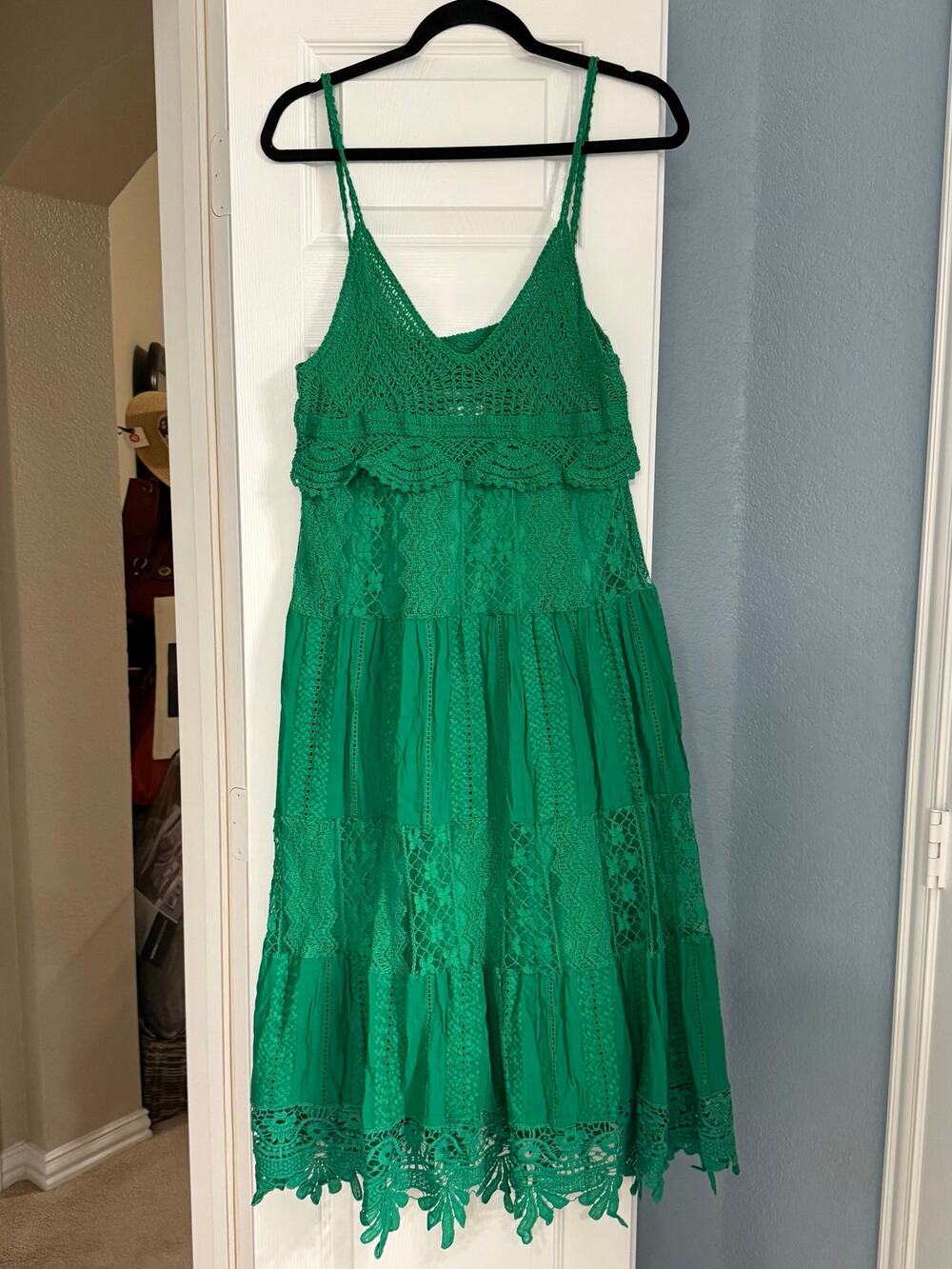 Crochet & Lace Midi Beach Dress
